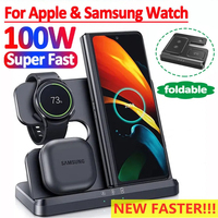 Support de chargeur sans fil 3 en 1 pour Samsung, 100W, possède 4 3 S22 Untra Galaxy Watch 5 4 3 Active 2/1 Buds, charge rapide, station S6 1